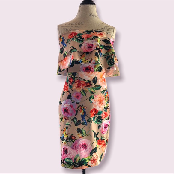 Alexia Admor Floral Off the Shoulder Mini Dress 2 - Picture 3 of 14